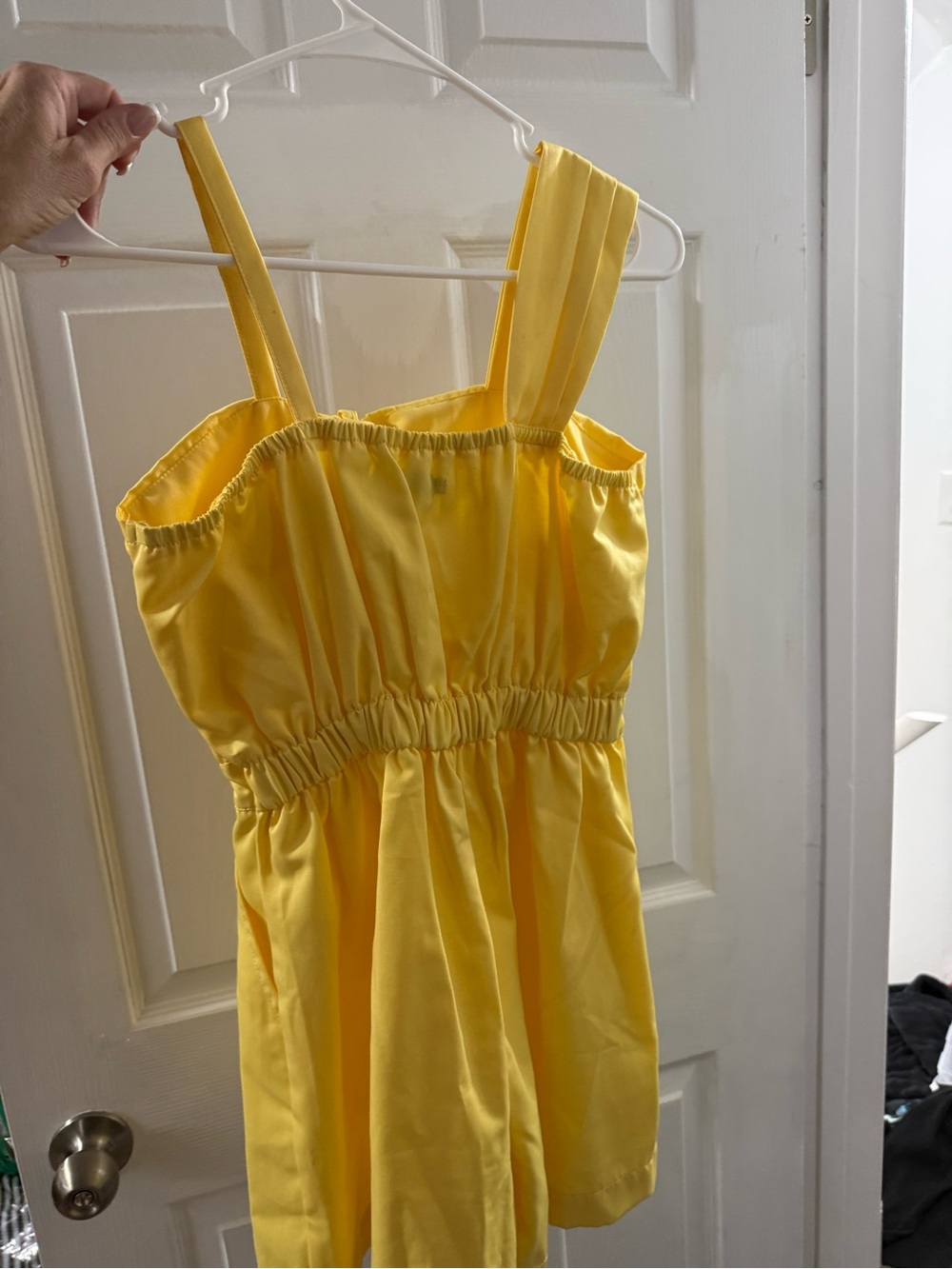 Sunny Yellow Satin Mini Dress